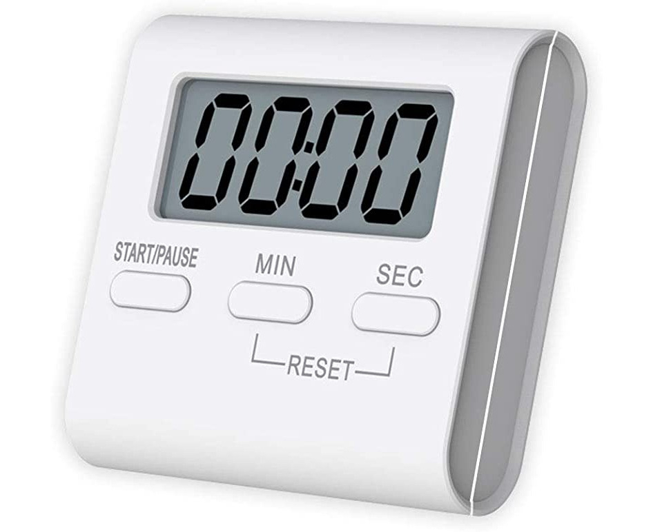Bathroom Magnetic Countdown Stopwatch Timer Big Digit Back Stand Hangable for Cooking Teacher Kids 2 Pcs Digital Kitchen Timer White 