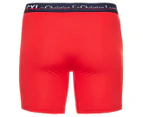 CXL by Christian Lacroix Men's Cotton Stretch Boxer Briefs 3-Pack - Red/Charcoal/White