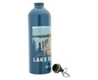 Mountain Warehouse Metallic Drinking Bottle with Karabiner Travel Accessory - Blue