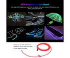 (Blue, 3M) - Covvy Neon Glowing Strobing Electroluminescent Light Super Bright Battery Operated EL Wire Cable for Cosplay Dress Festival Halloween Christma