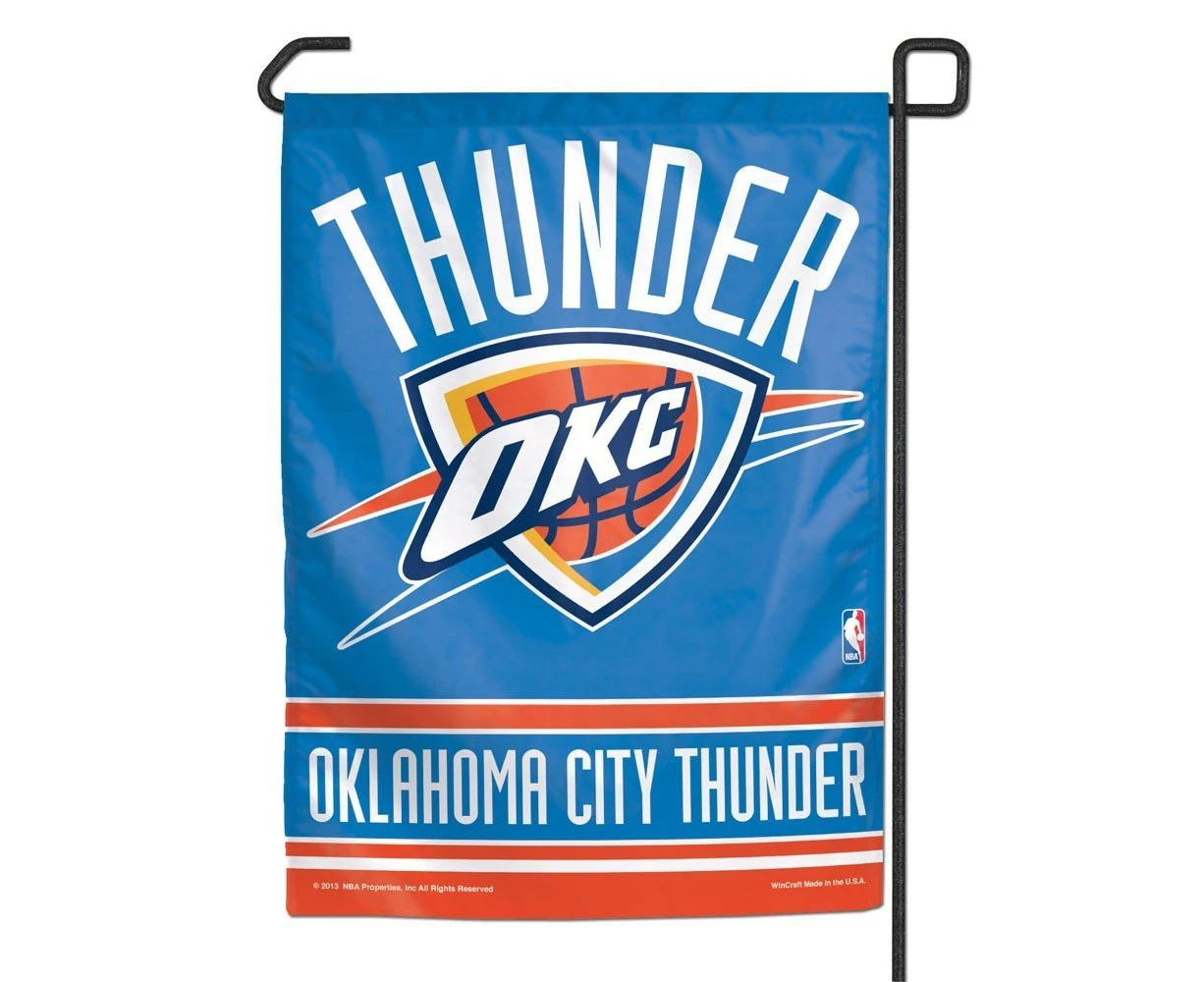 (Oklahoma City Thunder, 28cm  x 38cm , Team Color) - Caseys Distributing 3208590209 Oklahoma City Thunder 11 in. x 15 in. Garden Flag