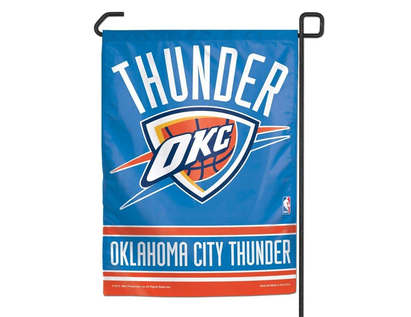 (Oklahoma City Thunder, 28cm  x 38cm , Team Color) - Caseys Distributing 3208590209 Oklahoma City Thunder 11 in. x 15 in. Garden Flag