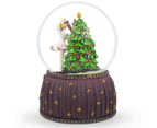 15cm Nutcracker And Ballerina Dancing Around Christmas Tree Musical Snow Globe