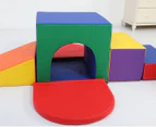 Bubbadoo Baby/Kids' Climb & Crawl Tunnel Indoor Foam Blocks 6-Piece Playset