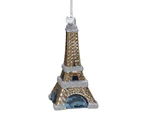 Kurt Adler 13cm Noble Gems Glass Eiffel Tower Ornament