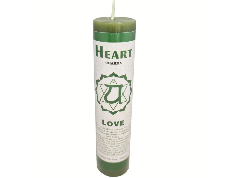 Crystal Wonderland Pillar Candle Heart Love 3.8cm x 17.8cm
