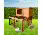 i.Pet Chicken Coop 96cm x 96cm x 100cm Rabbit Hutch Large Run Wooden Cage Outdoor House