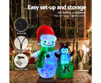 Jingle Jollys Christmas Inflatable Snowman 1.8M Illuminated Decorations