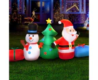 Jingle Jollys Christmas Inflatable Tree Snowman 2.7M Illuminated Decorations