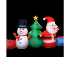 Jingle Jollys Christmas Inflatable Tree Snowman 2.7M Illuminated Decorations