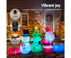 Jingle Jollys Christmas Inflatable Tree Snowman 2.7M Illuminated Decorations