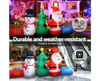 Jingle Jollys Christmas Inflatable Tree Snowman 2.7M Illuminated Decorations