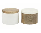 Academy - Eliot Pinch Pot - Marble W/Mango 8x6.5cm - Mango W/Marble