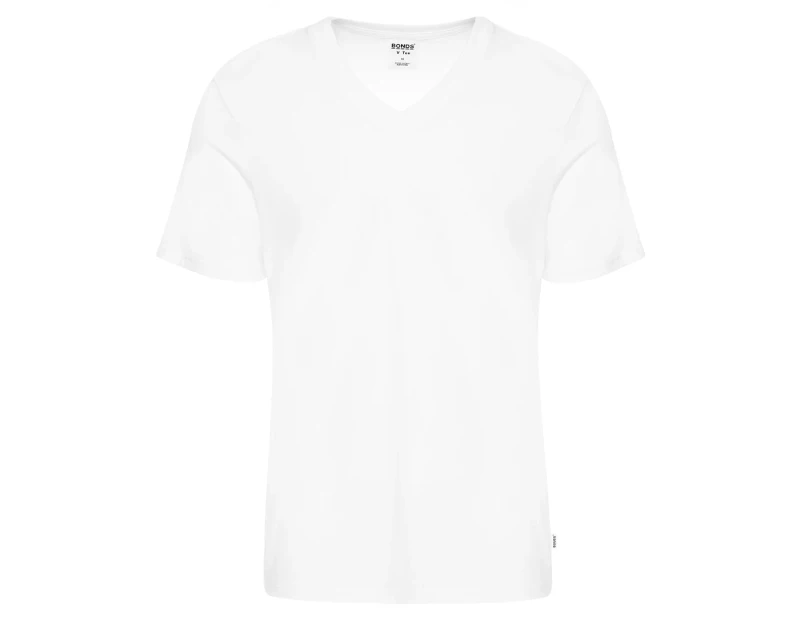 Bonds Men's Originals V-Neck Tee / T-Shirt / Tshirt - Nu White