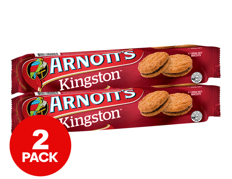 2 x Arnott's Kingston Biscuits Original 200g
