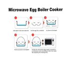 Ball Shape Microwave Poacher 4 Eggs Oven Boiler Breakfast Cooker Steamer Non-Stick