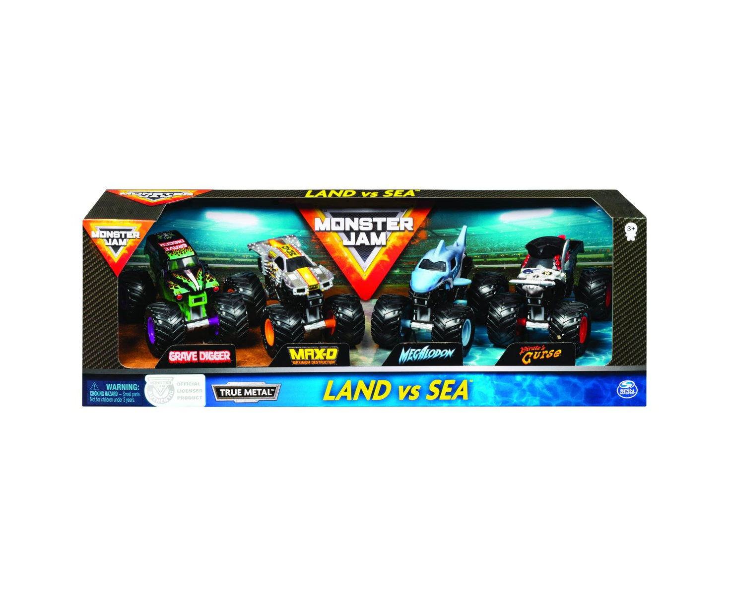 Monster Jam  - 1:64 Land Vs Sea 4 Pack