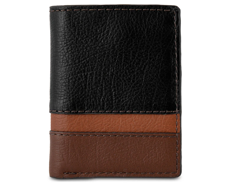 Fossil Easton RFID Trifold Wallet - Black/Multi