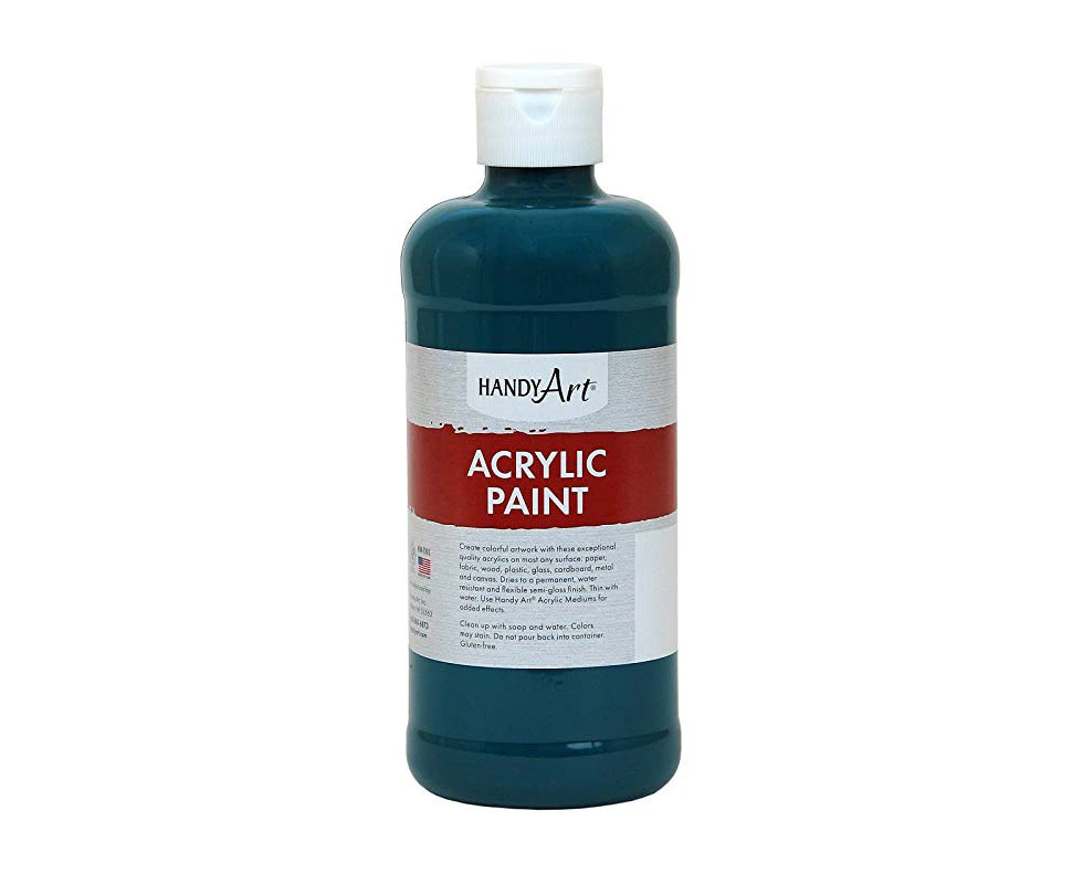 (470ml, Phthalo Green) - Handy Art Student Acrylic Paint 470ml, Phthalo Green