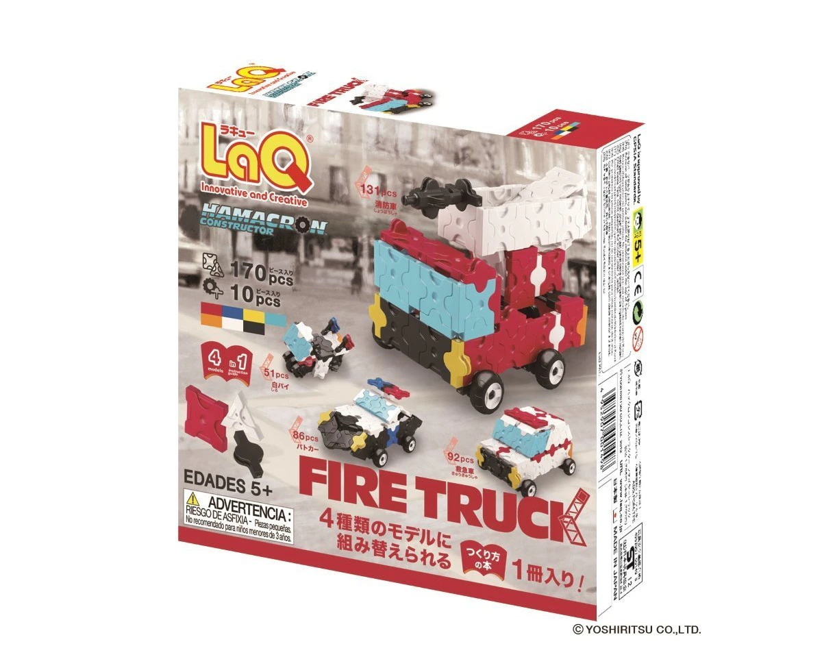 Laq Hamacron Constructor Fire Truck 4 Models, 170 Pieces