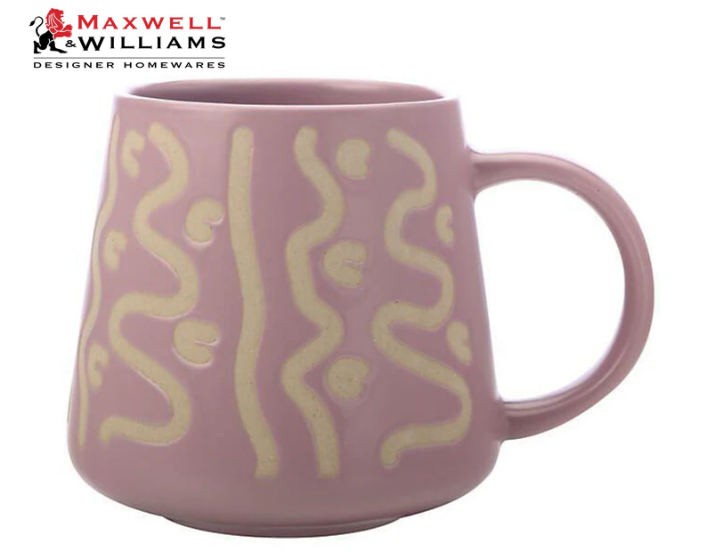 Maxwell & Williams 420mL Squiggle Mug - Mauve