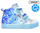 Skechers Toddler Girls' Twinkle Toes Shuffle Lite Let It Sparkle Sneakers - Blue/Multi
