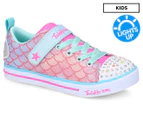 Skechers Girls' Twinkle Toes Sparkle Light-Up Mermaid Wishes Shoes - Pink Multi