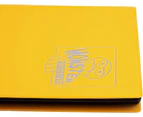 Monster Protectors Monster Binder - 4 Pocket Trading Card Album - Matte Yellow (Anti-Theft Pockets Hold 160+ Yugioh Pokemon Magic The Gathering Cards)