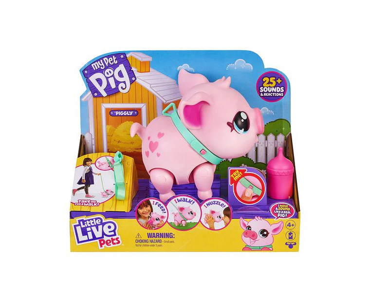 Little Live Pets My Pet Pig Soft w/ Sounds Interactive Kids/Toddler Toys 3y+