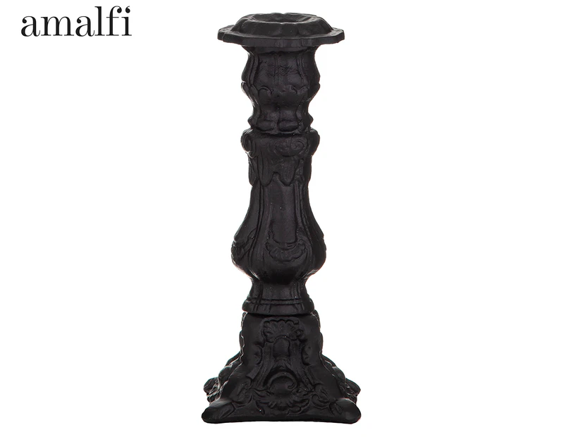 Amalfi 21cm Chateau Candle Holder - Black