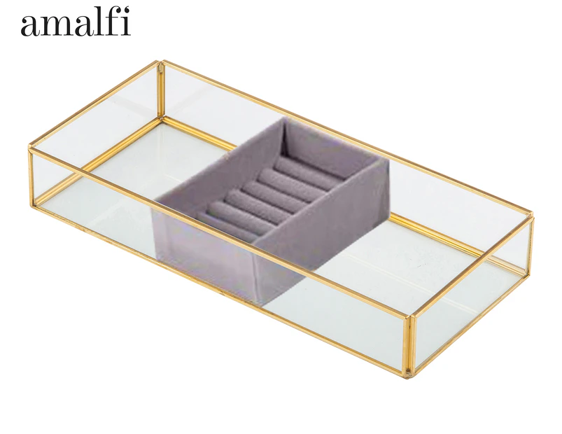 Amalfi 27cm Hades Jewellery Display Tray - Clear/Gold