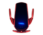 TEQ Wireless Car Charger holder windshield+ dash+Air vent 3in 1 High Quality with sensor Red