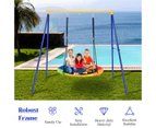 Costway Metal Swing Stand A-Frame Outdoor Hammock Rack, Playground Garden Yard Play Center, ren Gift(No Swing Seat)