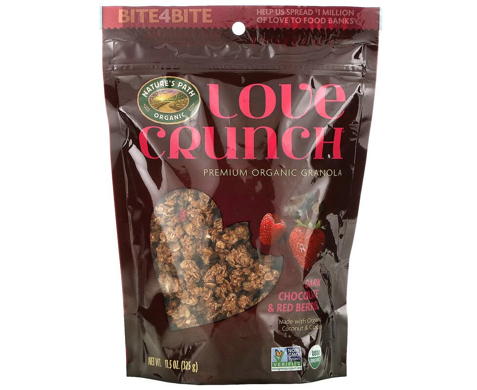 Nature's Path, Love Crunch, Premium Organic Granola, Dark Chocolate & Red Berries, 11.5 oz (325 g)