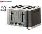 Russell Hobbs 4-Slice Geo Steel Toaster - Black