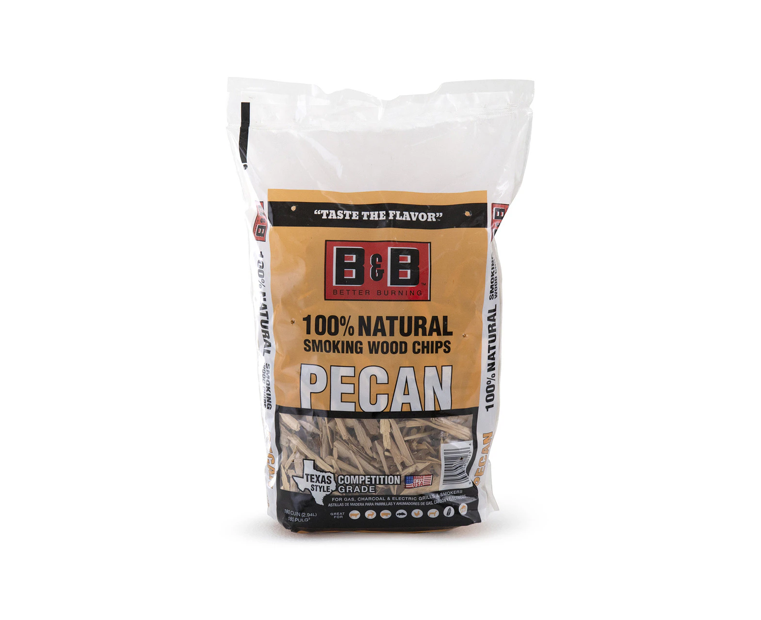 B&B Pecan Smoking Wood Chips (180cu.in/750g)