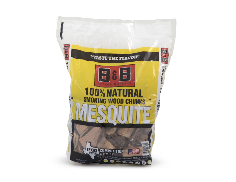 B&B Mesquite Smoking Wood Chunks 549cu.in/3.1kg