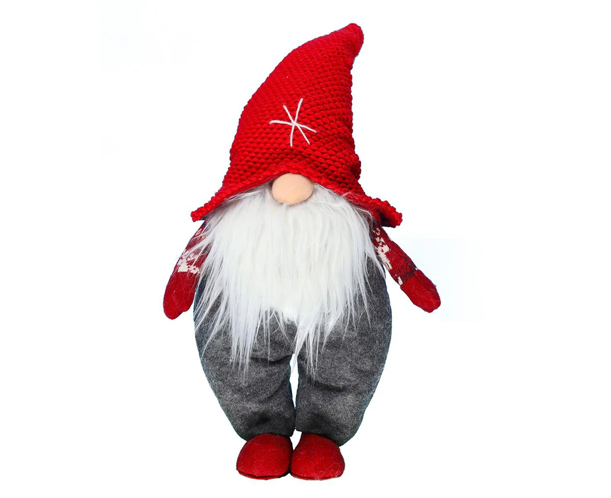 Santa Claus Garden Gnome Merry Christmas Decoration with LED lights pair of 2 Xmas Decoration