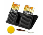 15Pcs Artist Paint Brushes Set
