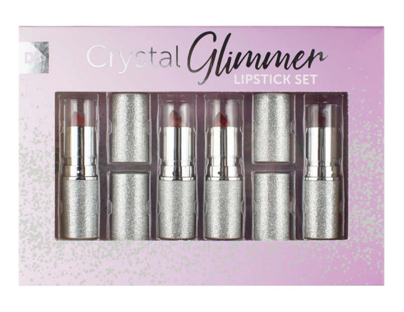 Designer Brands 4-Piece Crystal Glimmer Lipstick Set