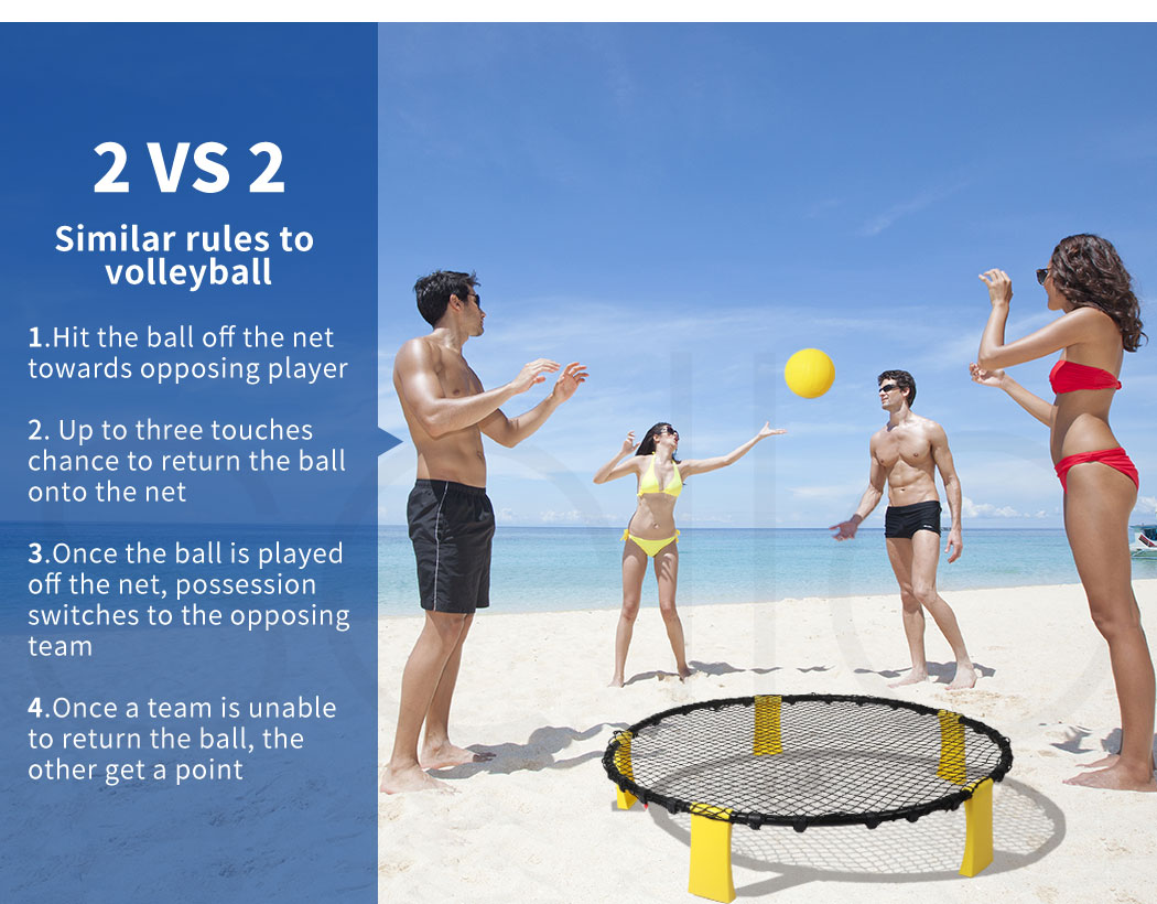 Mini Volleyball Set Outdoor Game Garden Beach Net Ball Kit Sport