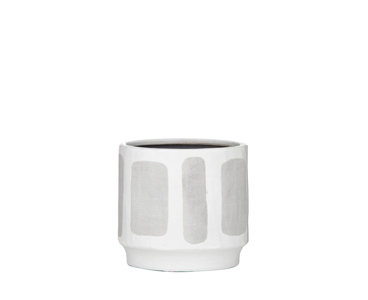 Sorrento Pot White/Grey 19x19x18cm