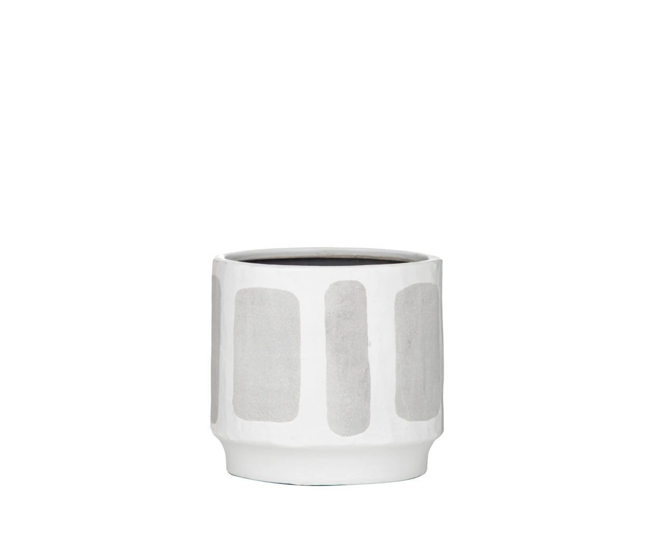 Sorrento Pot White/Grey 17x17x15cm