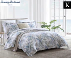 Tommy Bahama Bakers Bluff King Bed Quilt Cover Set - Blue/Silver