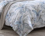 Tommy Bahama Bakers Bluff Queen Bed Quilt Cover Set - Blue/Silver