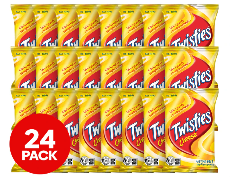 24 x Smiths Twisties Cheese 45g