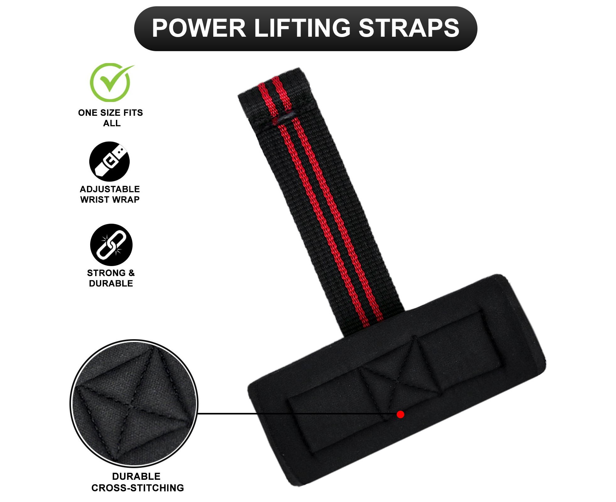 Stealth Sports Figure 8 Lifting Straps – Premium Deadlift Straps for Extra  Grip and Control – Heavy-Duty Weight Lifting Straps