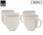 Set of 4 Salt & Pepper 380mL Series Mugs - Grey