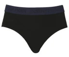 Tommy Hilfiger Women's Embossed Logo Elastic Hipster Briefs 3-Pack - Black/Grey/Print