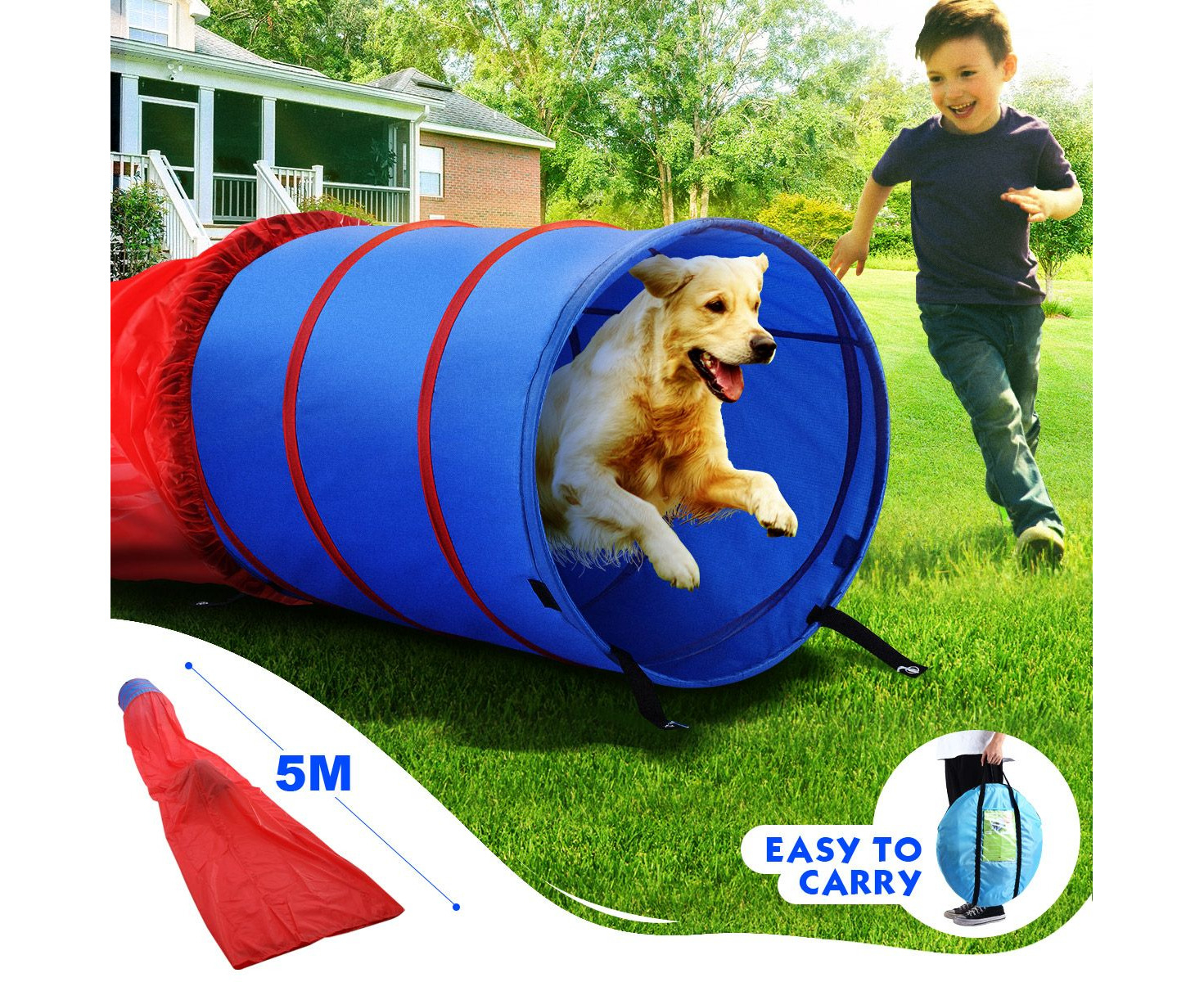 Pet Dog Tunnel Puppy Agility Equipment Interactive Toys Exercise